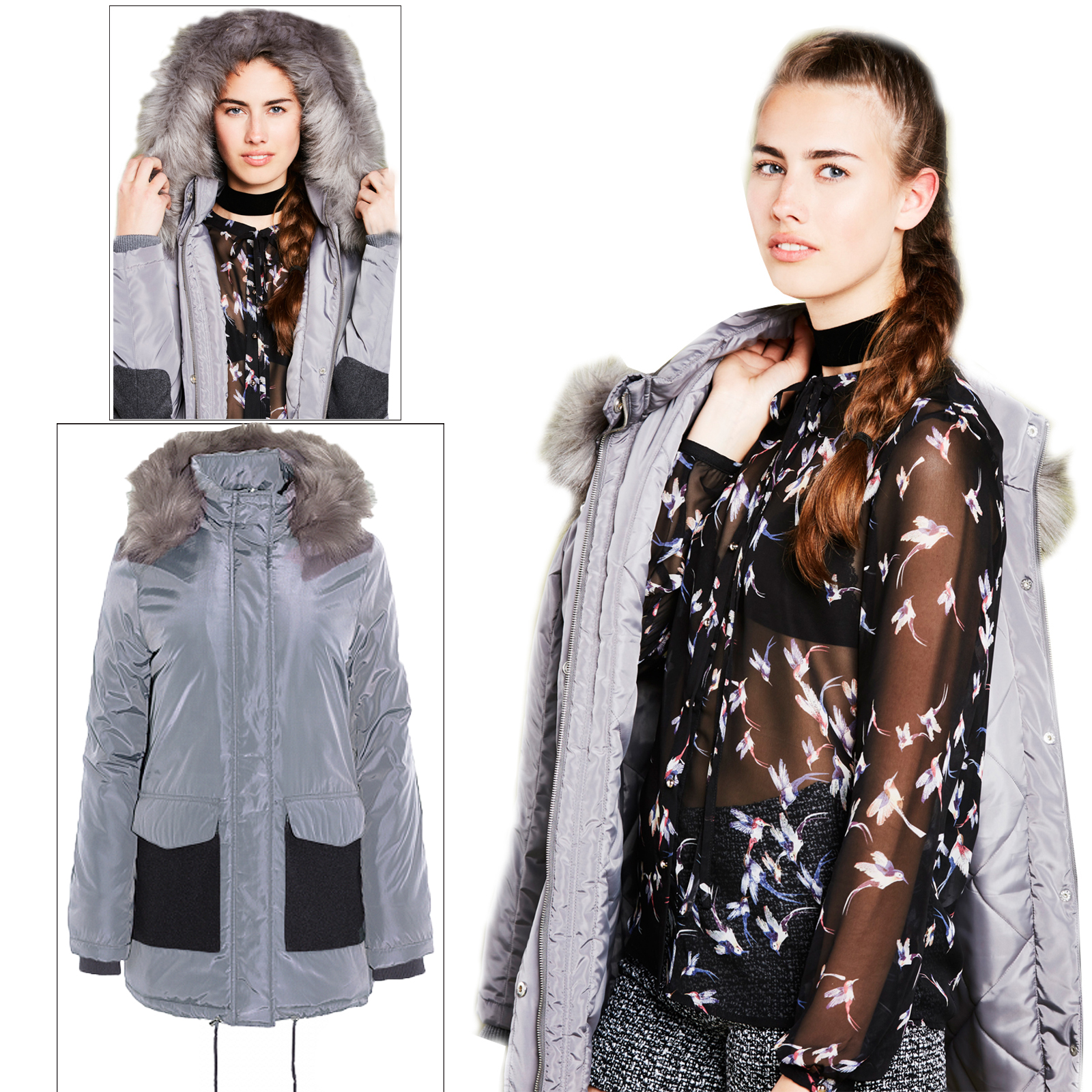 New Women Oversized Parka Jacket with Luxury Big Fur Hooded Trim Long Coat37555 | eBay New Women Oversized Parka Jacket with Luxury Big Fur Hooded Trim Long Coat37555 | eBay