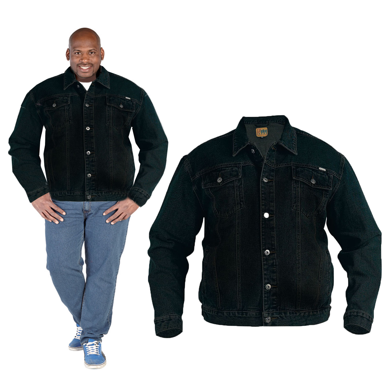 Duke London Mens Denim Jacket Classic Regular Big Tall King Size VINTAGE Trucker