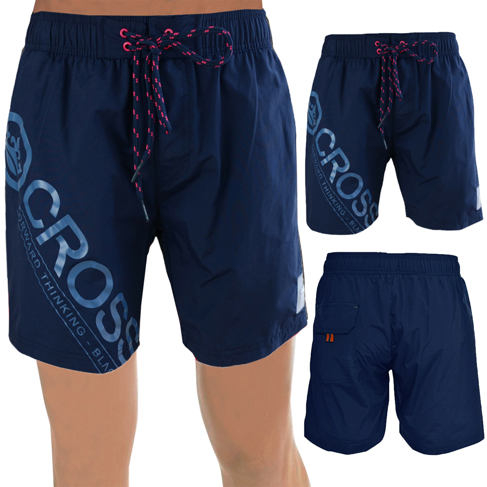 mens navy blue swim shorts