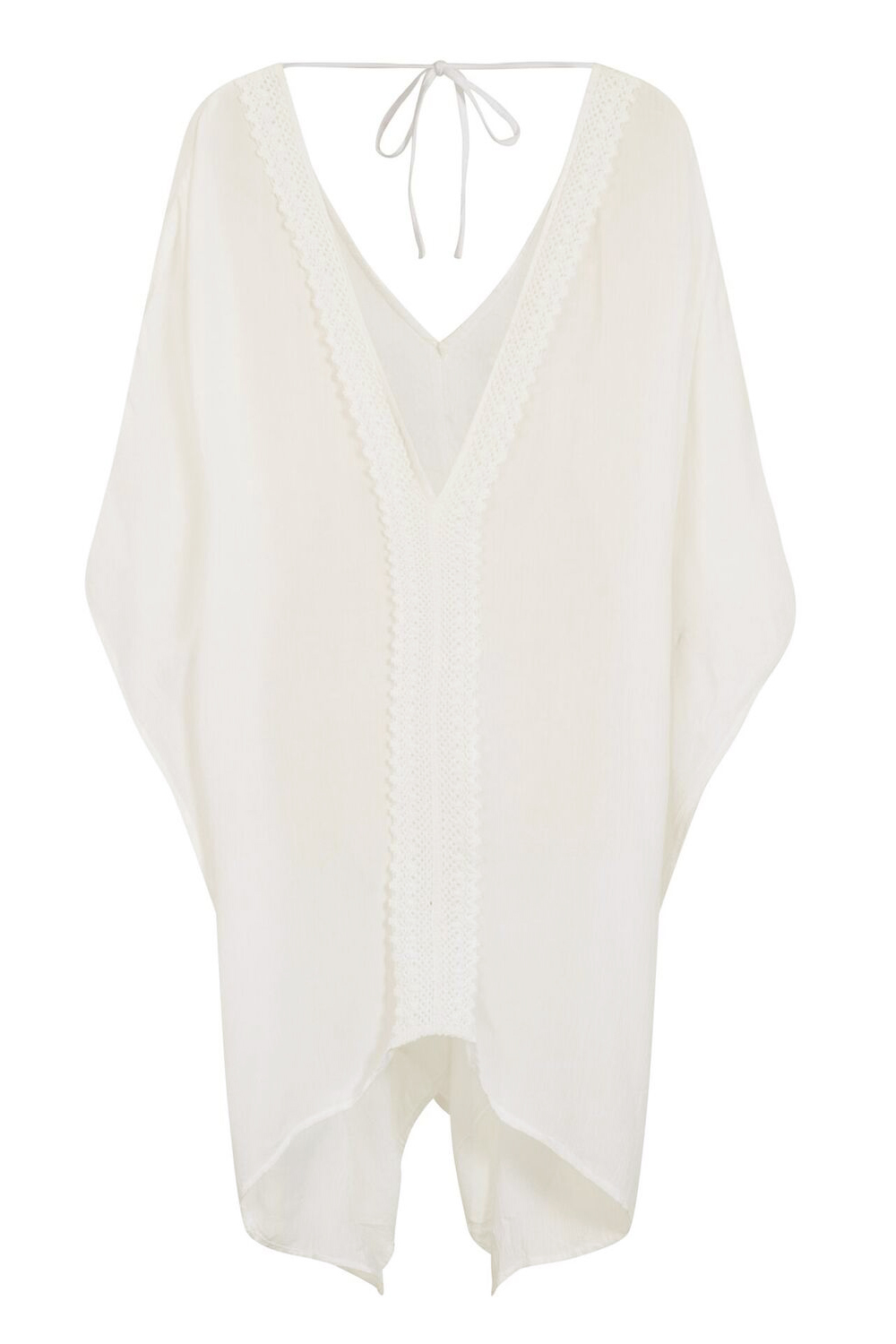 South Beach Womens Tie Neck Beach Cover Up New Ladies Crochet Summer Kaftan Top