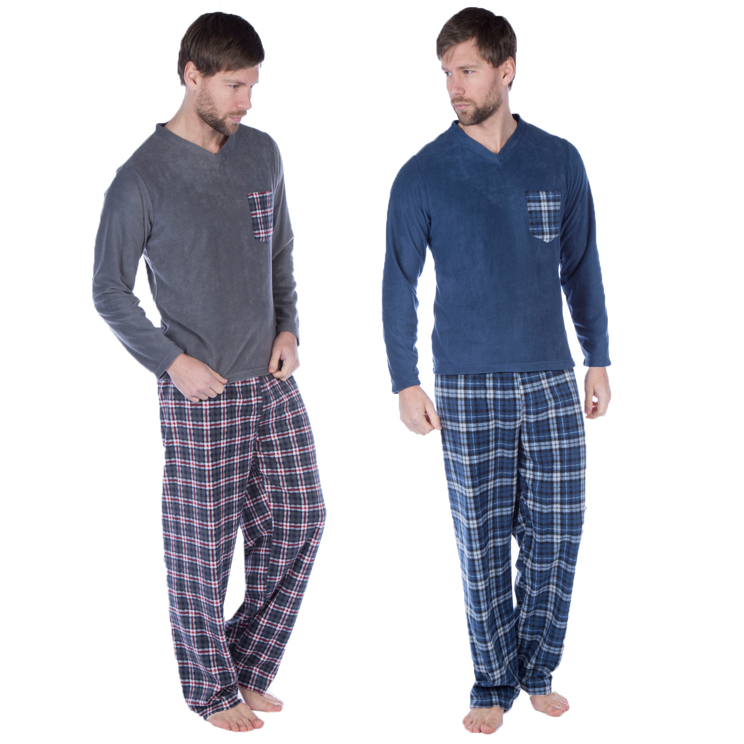 Homme Chaud Confortable Loungepant Pyjama Bottoms LIGHT Carreaux gris Noël AFFAIRE DEAL
