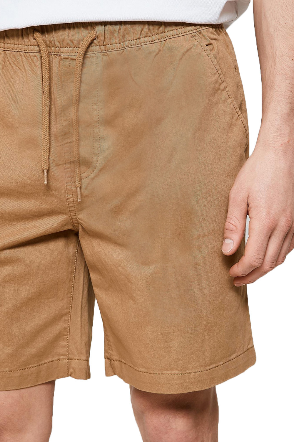 mens elastic drawstring cargo shorts