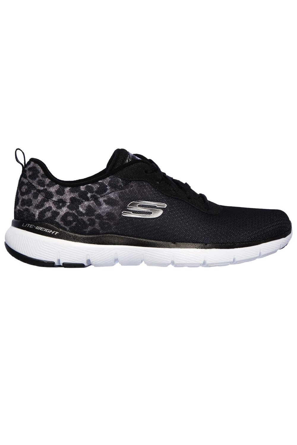 Skechers Womens Flex Appeal 3.0 Leopard Trainers Lace Up Memory Foam Sport Shoes | eBay