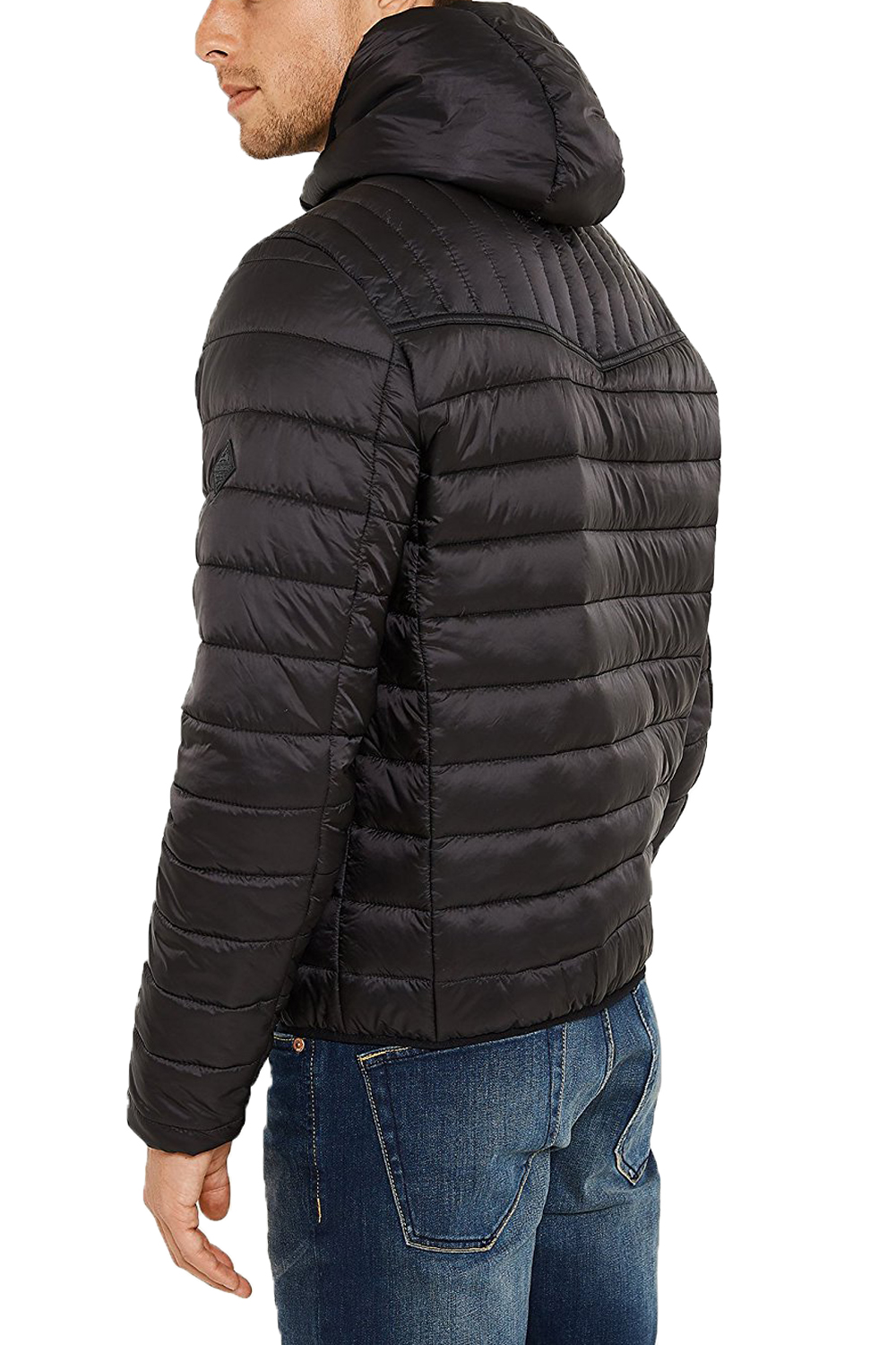 Threadbare Mens Terrier Quilted Coat Padded Hooded MA1 Zip Through ...