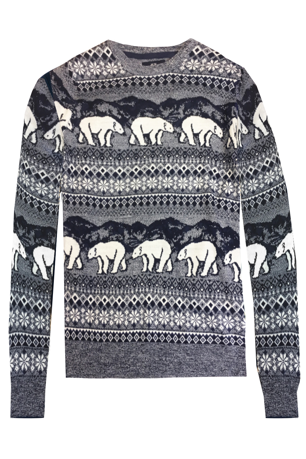 Threadbare Adults Roaming Polar Bear Christmas Jumper Fairisle Print ...