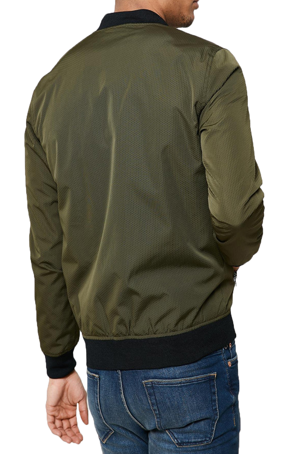 Threadbare Mens Designer Magnum Embossed Bomber iJacketi MA1 