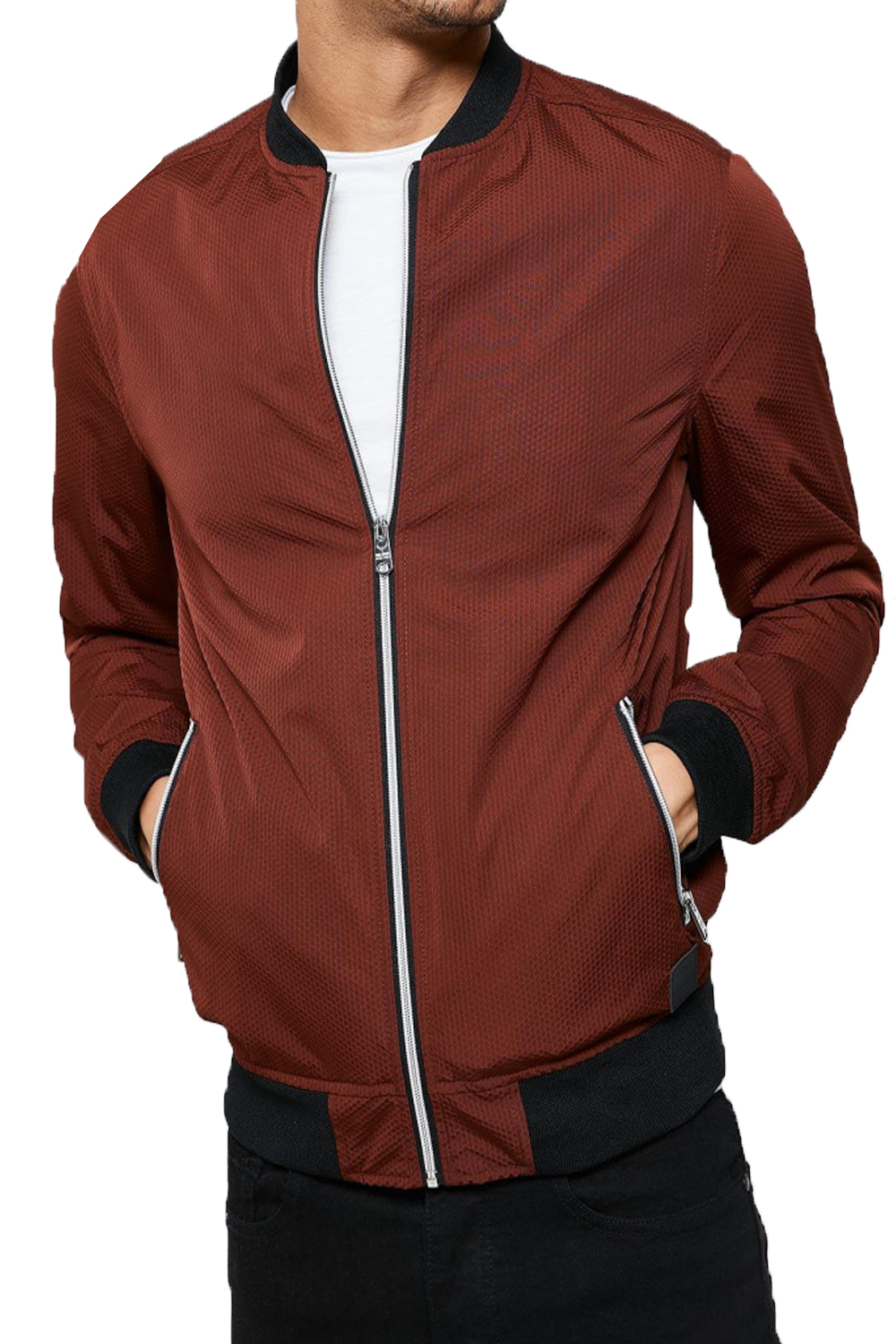 Threadbare Mens Magnum Bomber Jacket MA1 Zip Up Biker