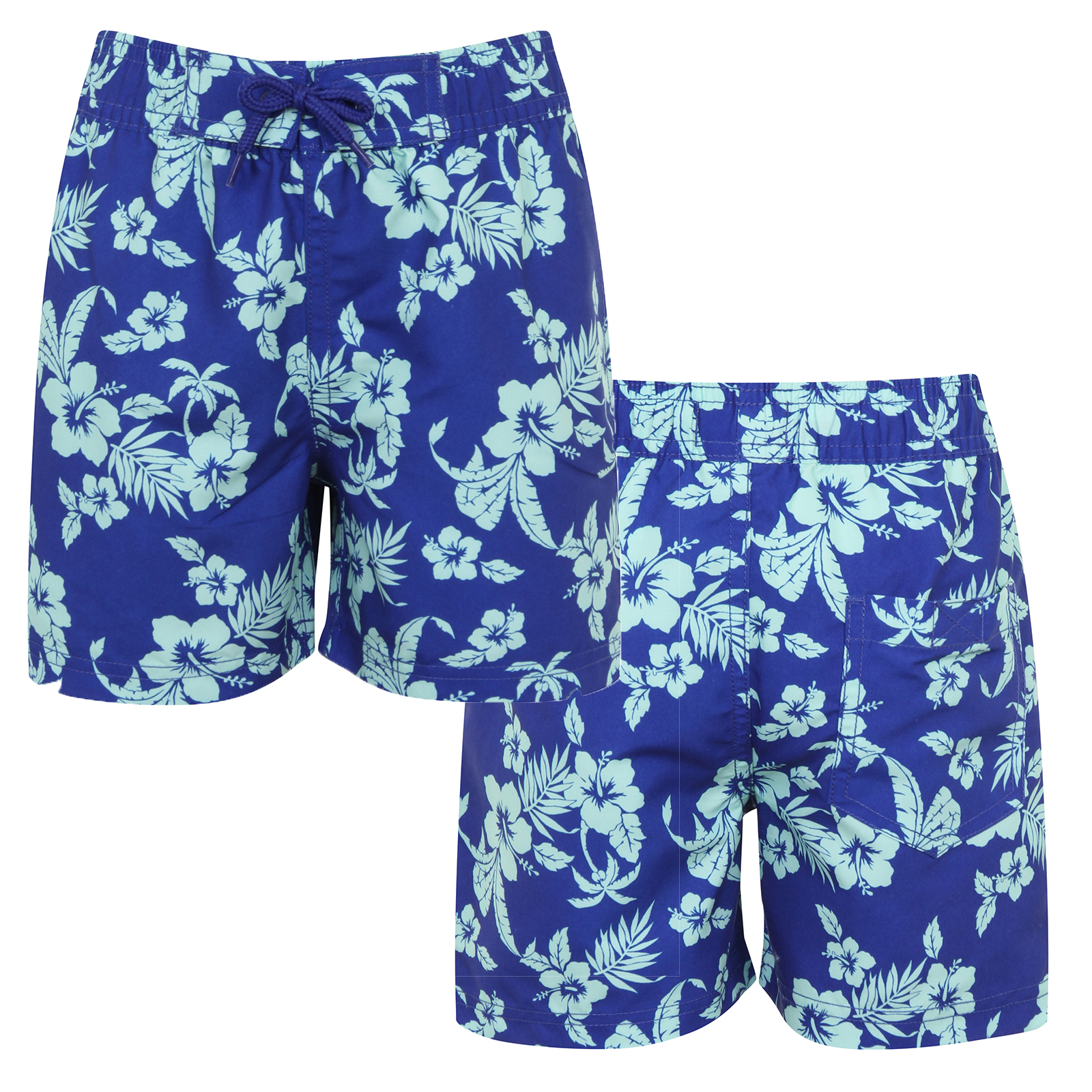 South Shore Mens Floral Hawaiian Print Swim Shorts Summer Surf Board Trunks