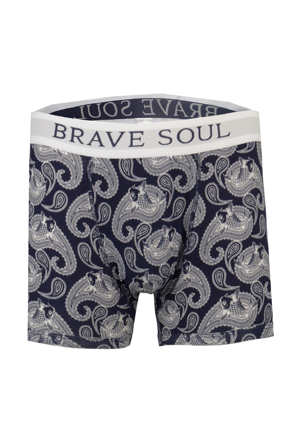 Brave Soul Mens Designer 2 Pack Boxer Shorts Stretch Jersey Multipack