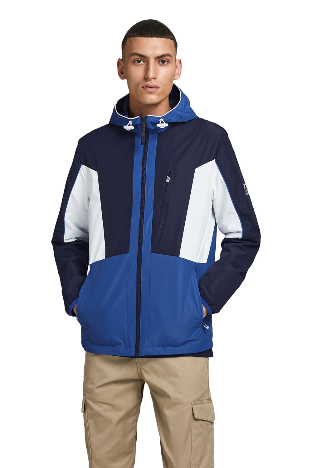 setscale color block hooded jacket