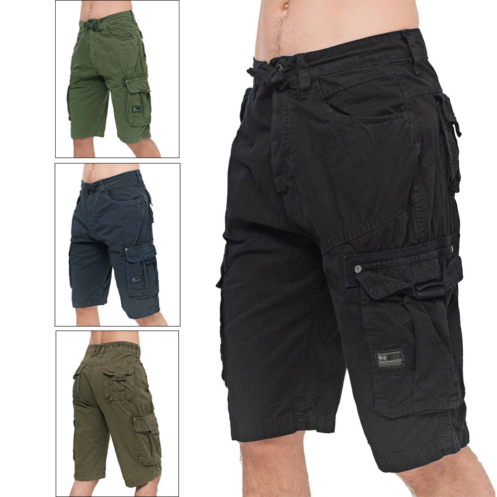 mens crosshatch cargo shorts