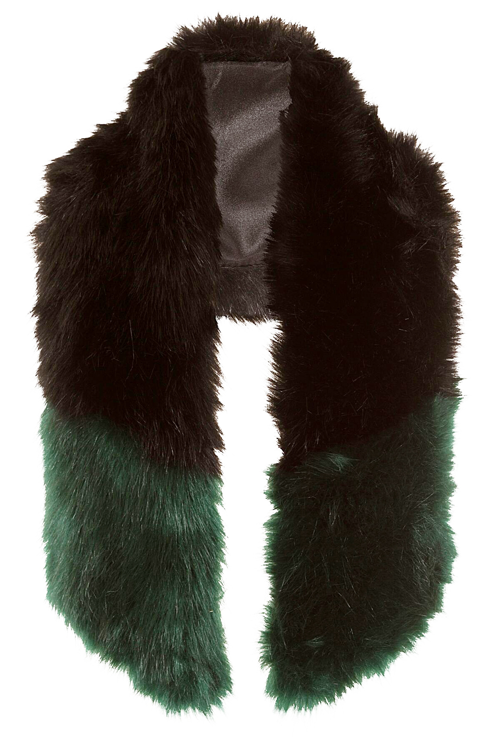 Womens Faux Fur Muffler Luxury Super Soft Winter Scarf Contrasting Trim