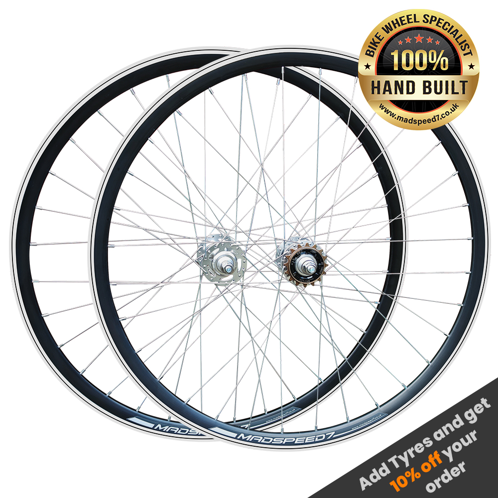700c Fixed Fixie Single Speed Front Rear Wheel Set Flip Flop 16T 18T  Freewheel | eBay