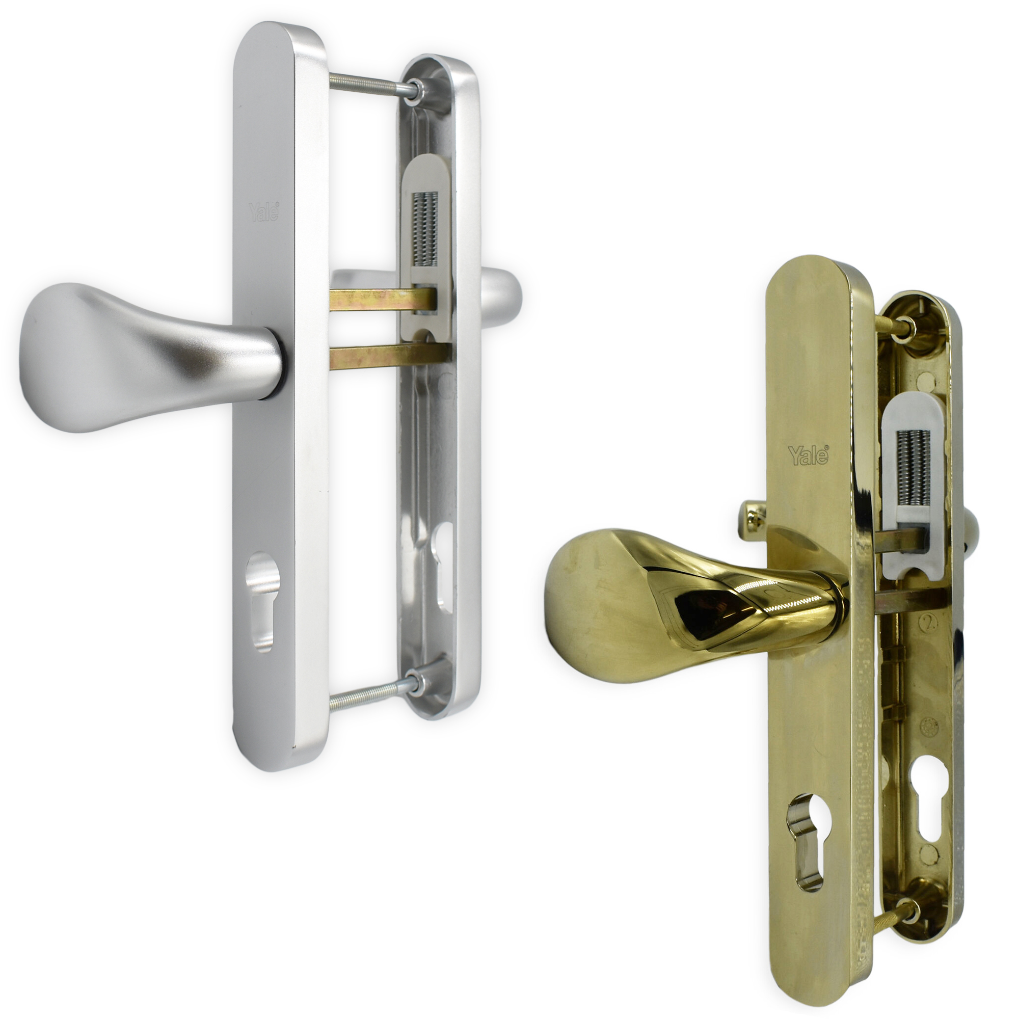 Yale Mila Match Lever Pad Offset Door Handle 92 And 70mm Pz 215mm