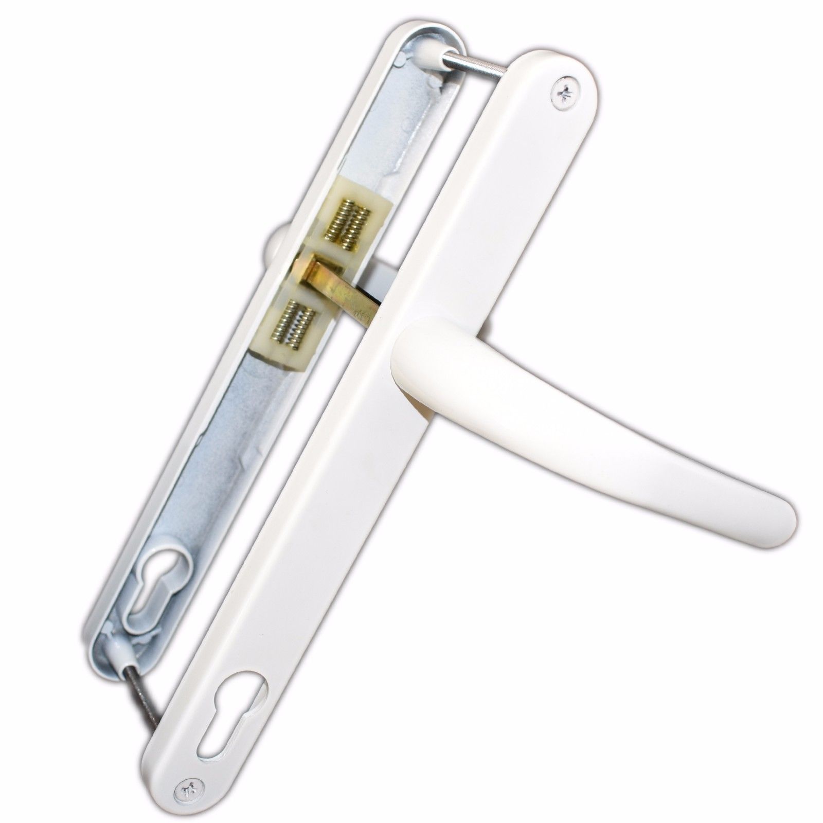 UPVC Millenco Double Glazing 117pz Door Handle Sprung Pair 235mm Set