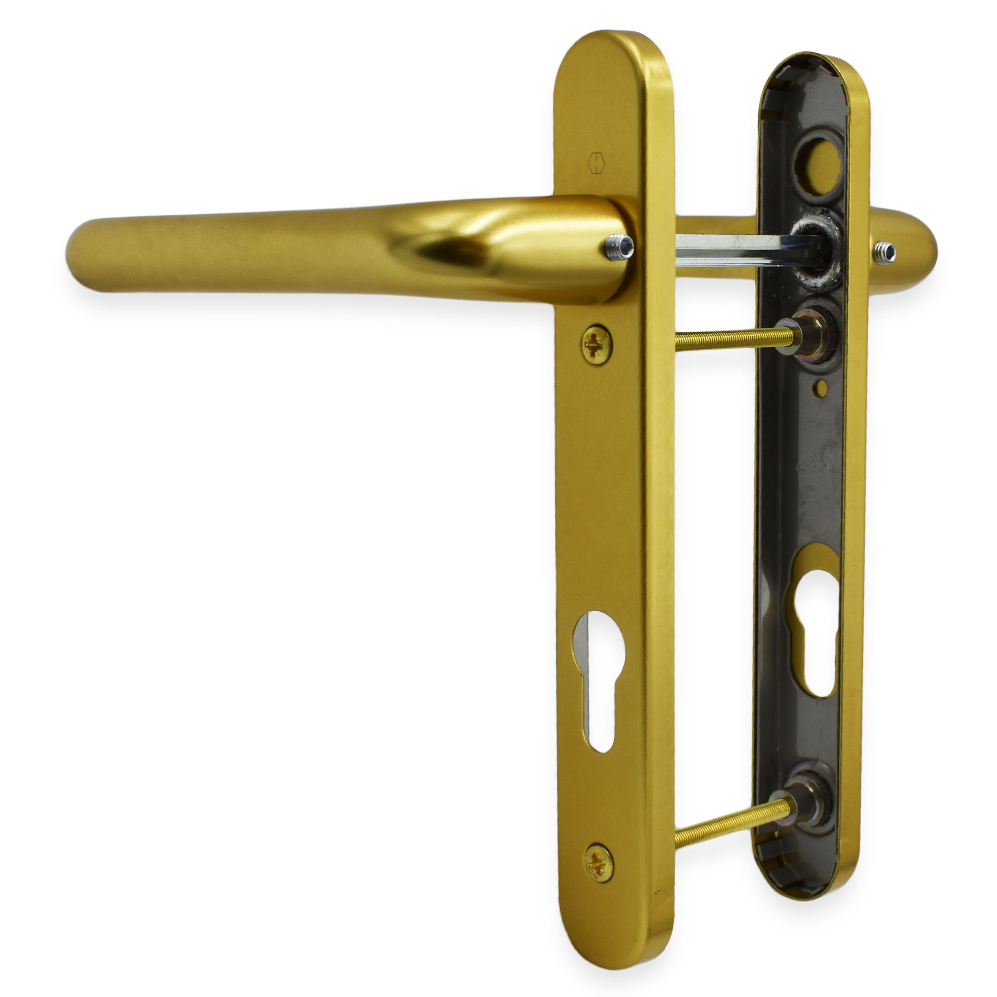 Home Doors, Door Parts & Accessories GU UPVC Gold Door Handles 92mm PZ ...