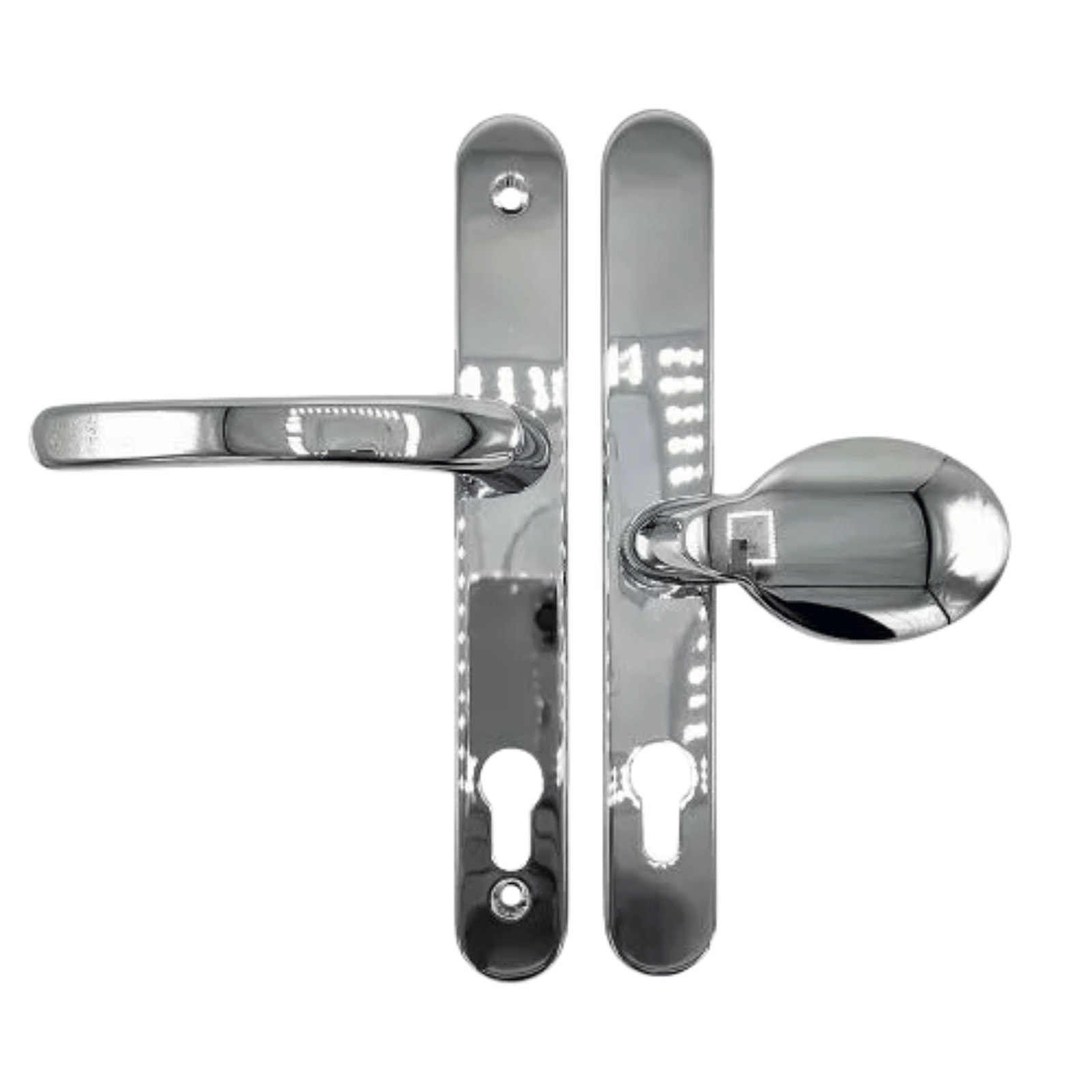 UPVC Offset Lever/Pad Multipoint Door Handle 95mm/65mm PZ 200mm Screw Centres - Picture 9 of 12