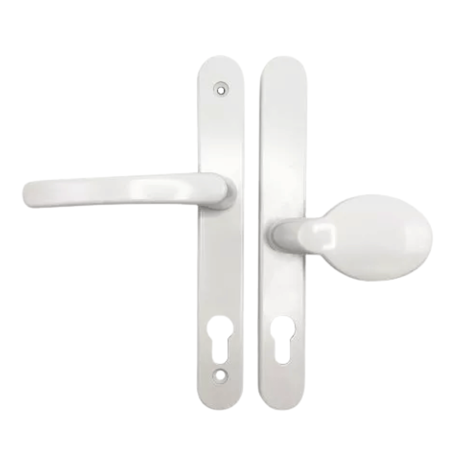 UPVC Offset Lever/Pad Multipoint Door Handle 95mm/65mm PZ 200mm Screw Centres - Picture 8 of 12