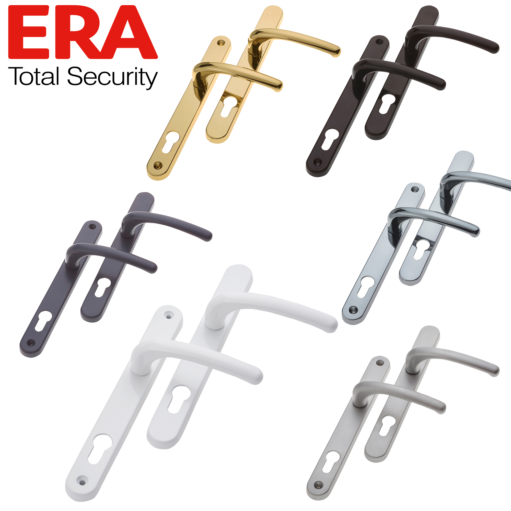 Fab Fix Balmoral UPVC Lever Door Handles 92pz 210mm Screw Centres image 1