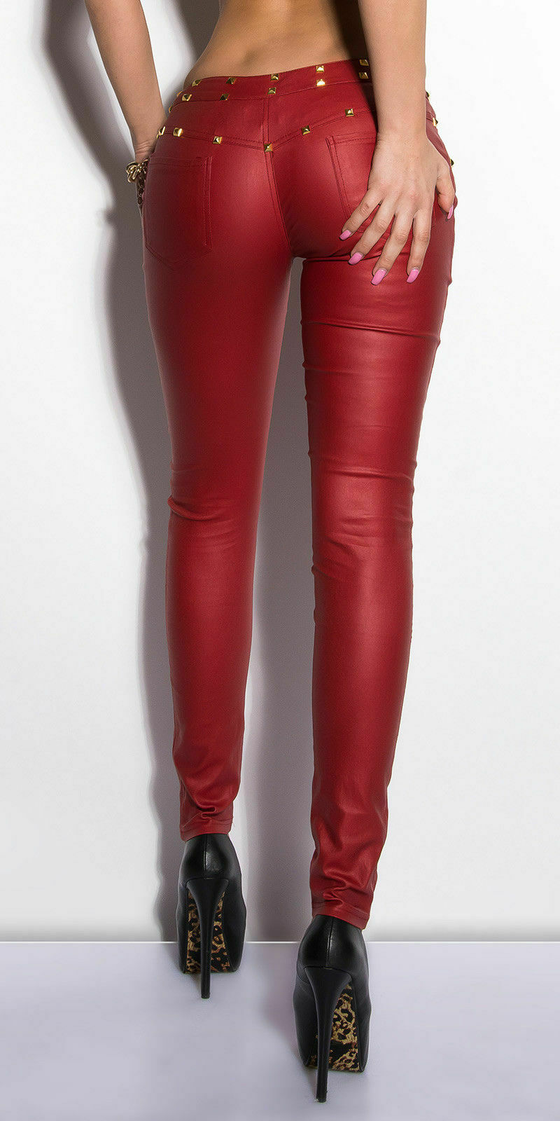 girls faux leather pants