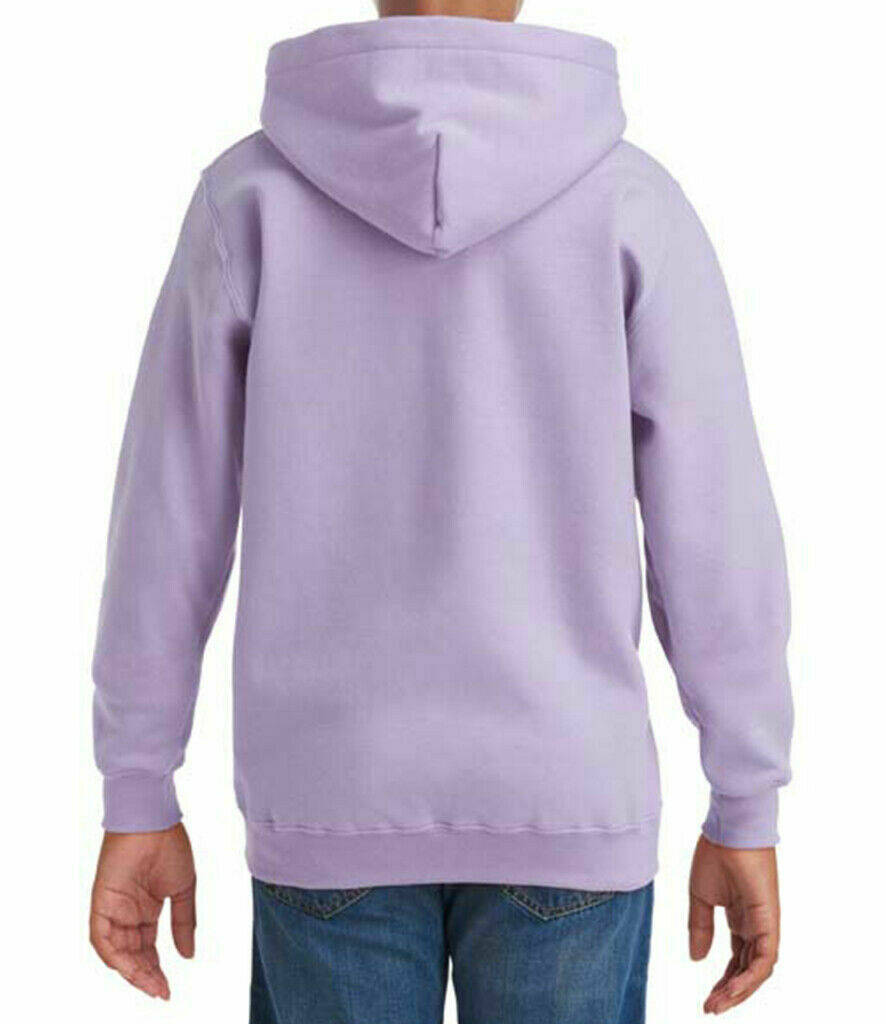 Gildan Kids Heavy Blend Hooded Sweatshirt Plain Casual Workwear Pullover Hoodie - Picture 48 of 52