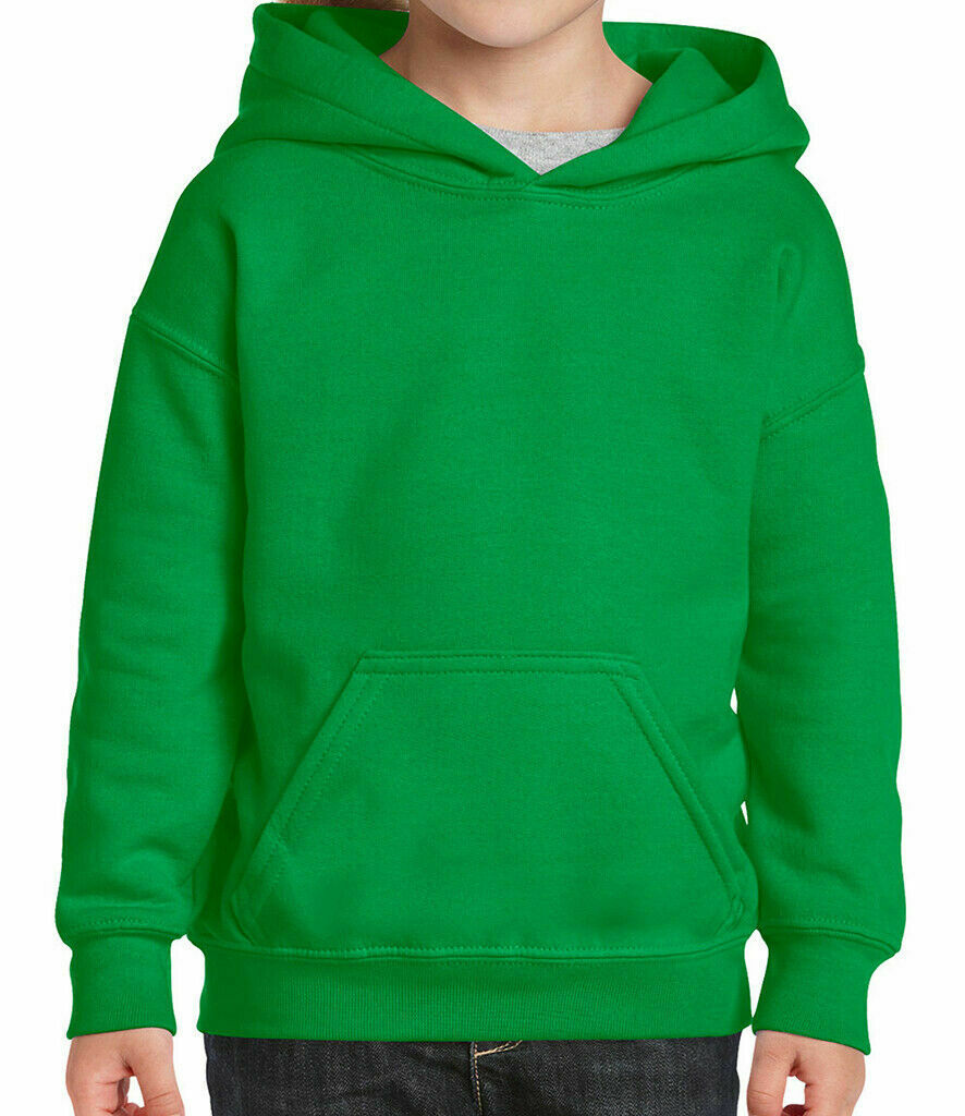 Gildan Kids Heavy Blend Hooded Sweatshirt Plain Casual Workwear Pullover Hoodie - Picture 35 of 52