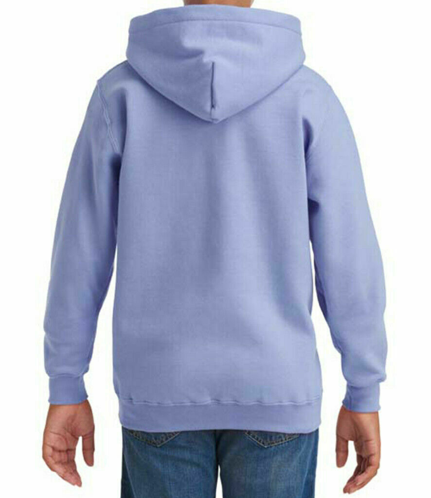 Gildan Kids Heavy Blend Hooded Sweatshirt Plain Casual Workwear Pullover Hoodie - Picture 38 of 52