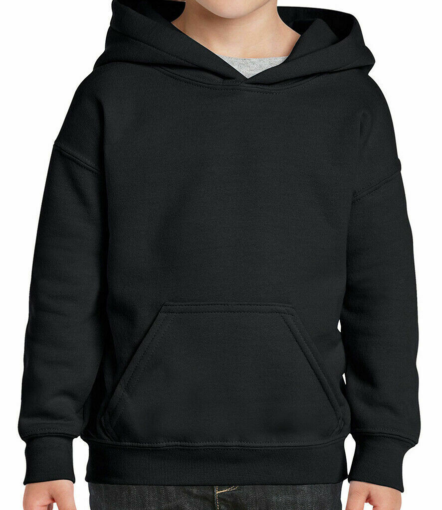Gildan Kids Heavy Blend Hooded Sweatshirt Plain Casual Workwear Pullover Hoodie - Picture 13 of 52