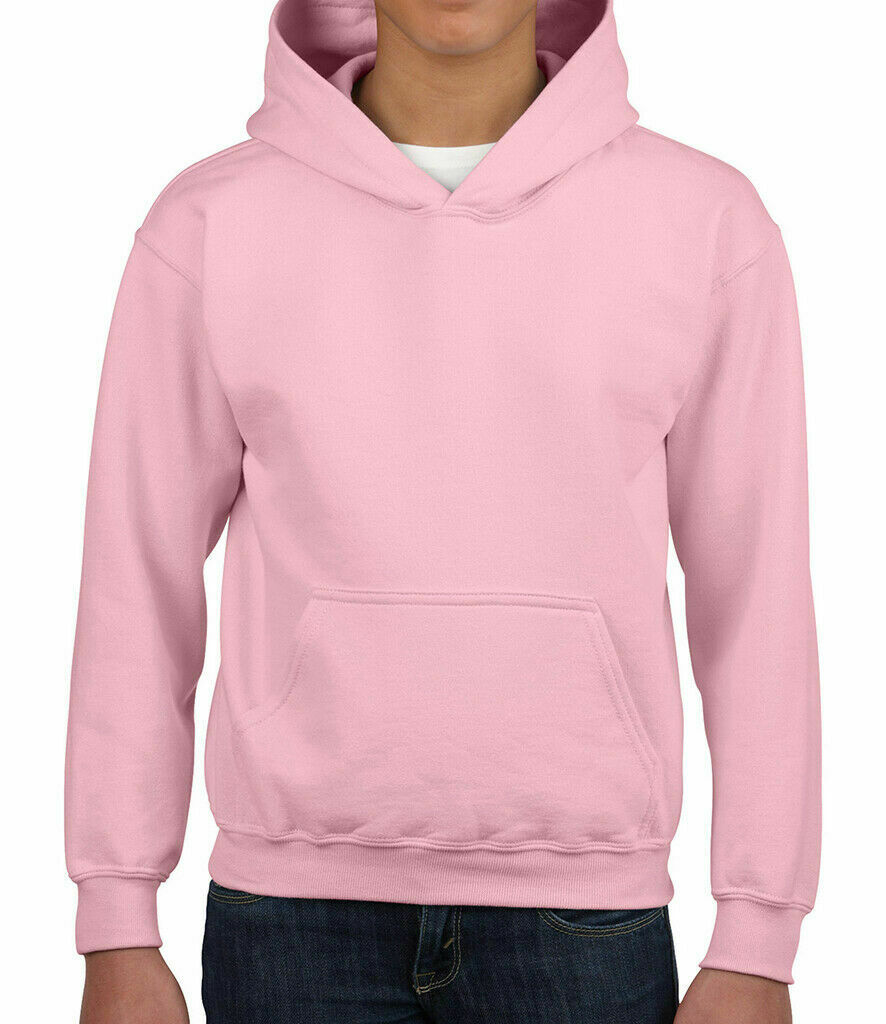 Gildan Kids Heavy Blend Hooded Sweatshirt Plain Casual Workwear Pullover Hoodie - Picture 51 of 52