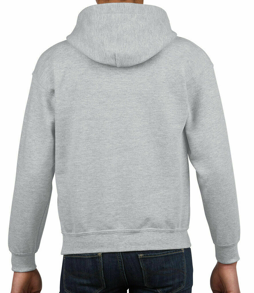 Gildan Kids Heavy Blend Hooded Sweatshirt Plain Casual Workwear Pullover Hoodie - Picture 42 of 52