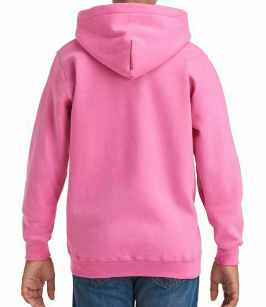Gildan Kids Heavy Blend Hooded Sweatshirt Plain Casual Workwear Pullover Hoodie - Picture 40 of 52