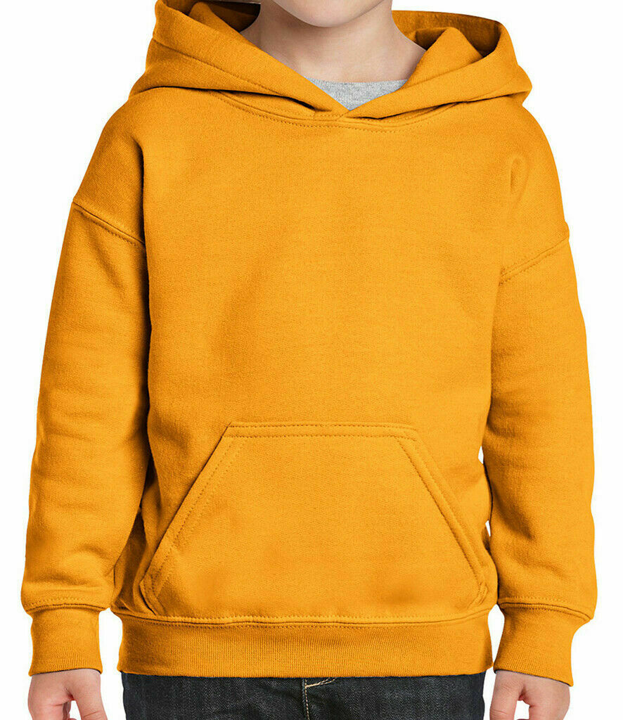 Gildan Kids Heavy Blend Hooded Sweatshirt Plain Casual Workwear Pullover Hoodie - Picture 29 of 52