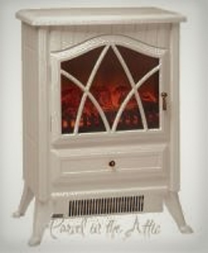 Cast Iron Effect Fire Electric Stove 1800 Watt Off White 55cmh X Cast Iron Effect Fire Electric Stove