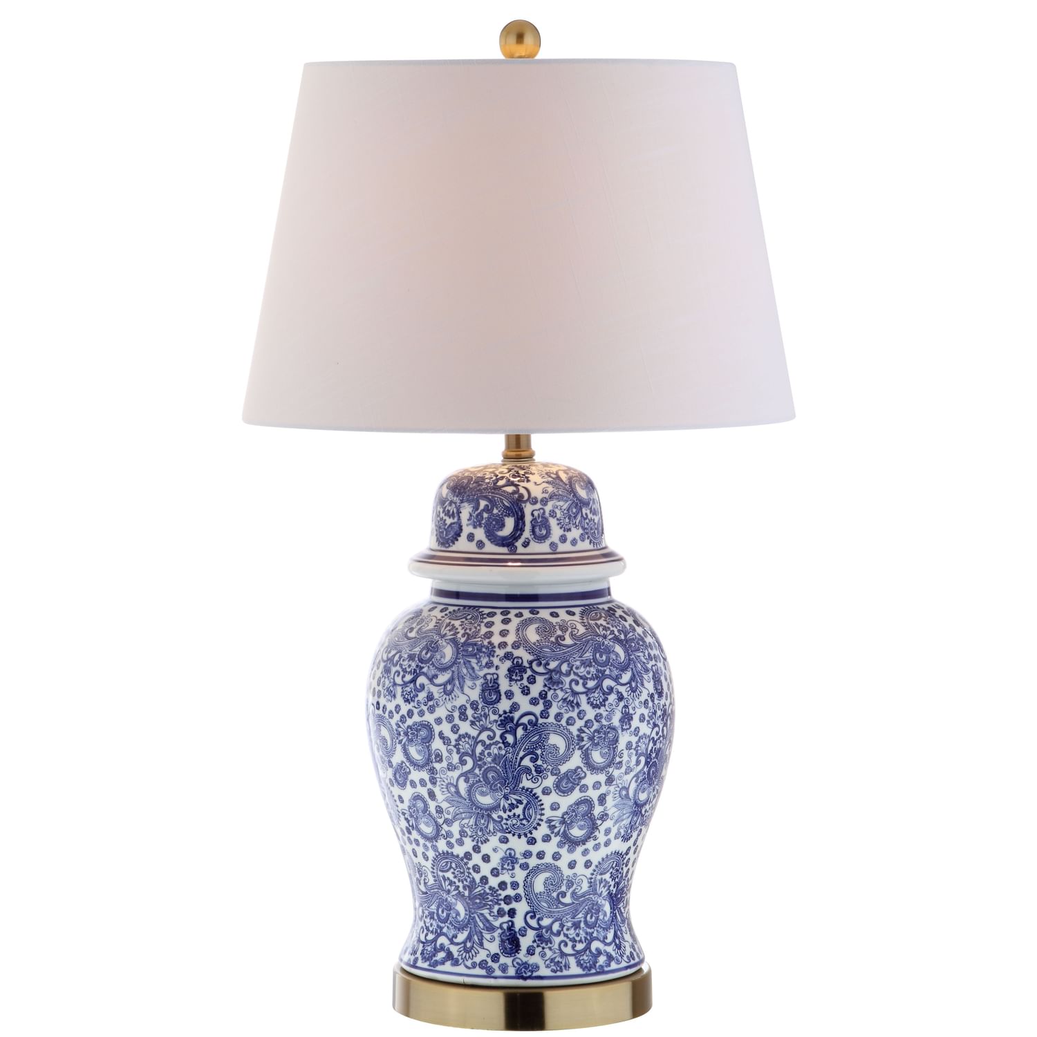 JONATHAN Y Ellis Ceramic Table Lamp, Blue and White eBay