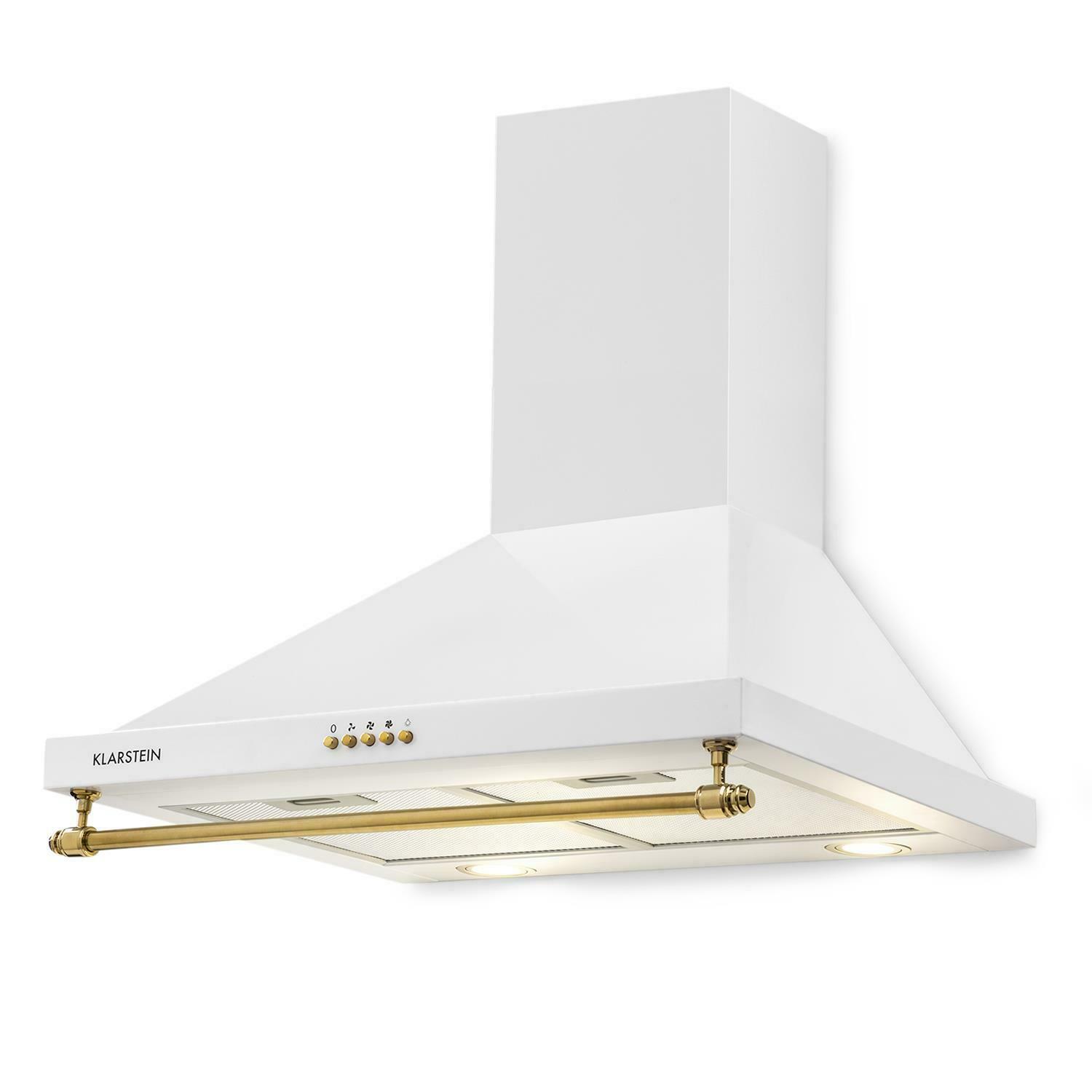 Klarstein Montblanc Cooker Extractor Hood LED Light Convertible, White Gold 4260509686099 eBay