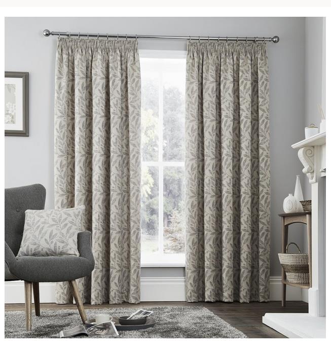 Brambly Cottage Lodhi Pencil Pleat Curtains 168cmw 137cml Graphite