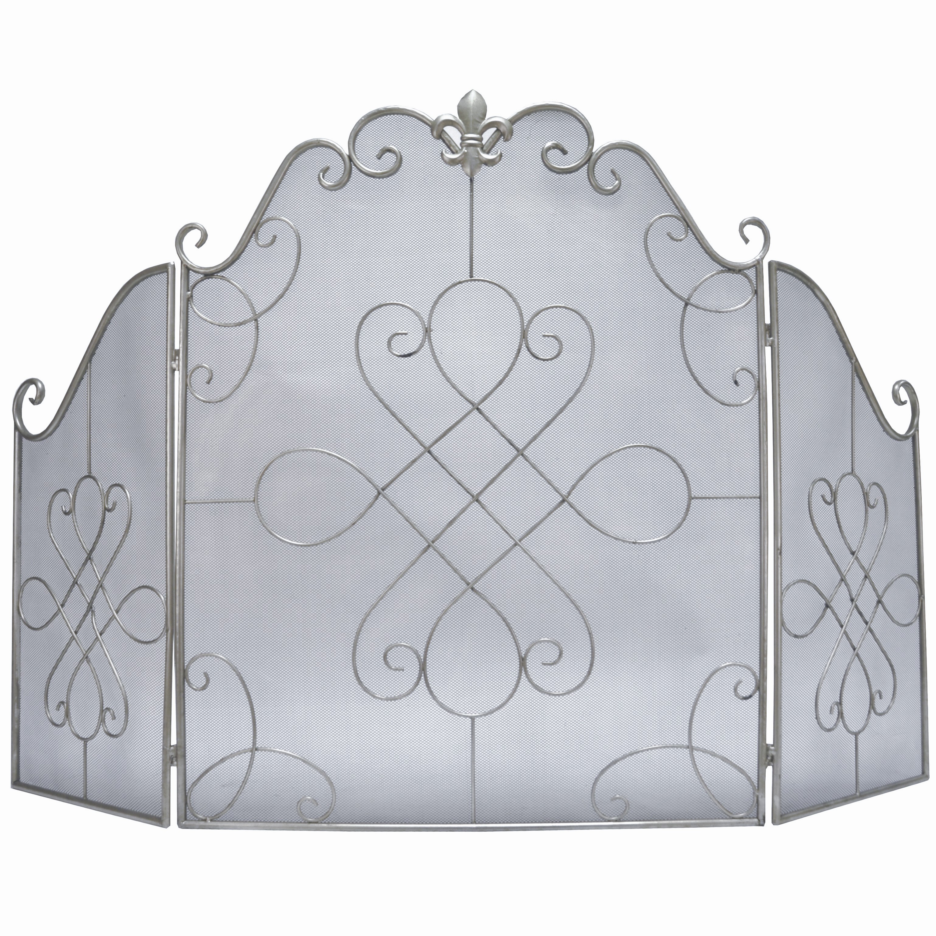 Details About Castleton Home Orbec 3 Panel Fireplace Screen In Silver 80cm H