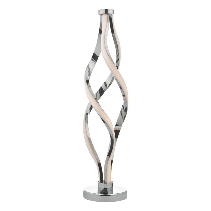 Dar Lighting Jive Table Lamp Polished Chrome 52cm