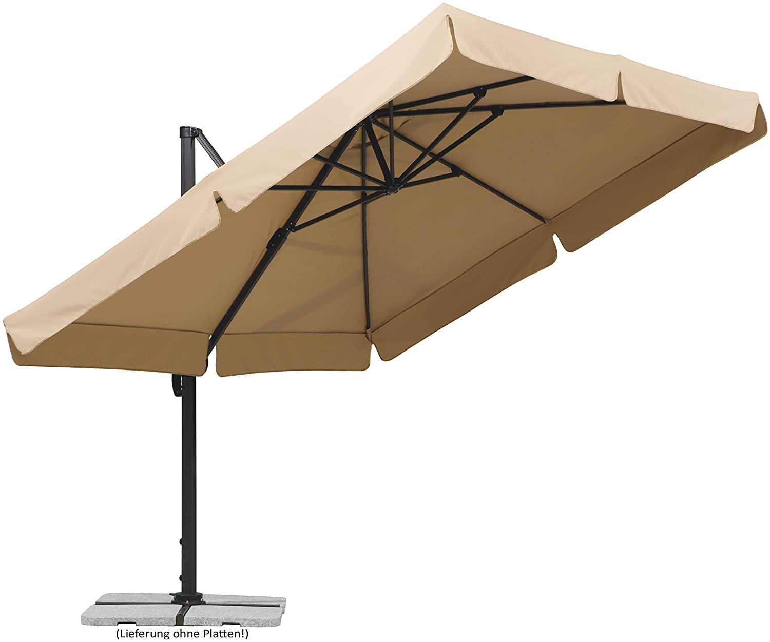 Schneider Schirme Rhodos Outdoor Rectangular Cantilever Parasol Natural