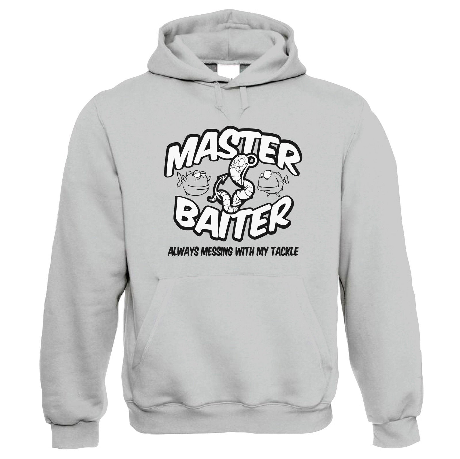 Mens Master Baiter Hoodie Funny Fishing Master Baiter Hoodie