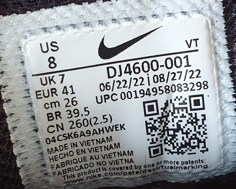 Nike TN Air Max Plus 3 Low Textile Trainers UK7/US8/EU41 DJ4600-001 Black/White