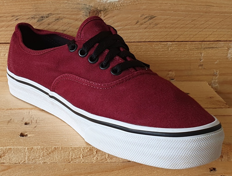 Vans Off The Wall Low Canvas Trainers UK9/US10/EU43 TC7H Burgundy/White/Gum