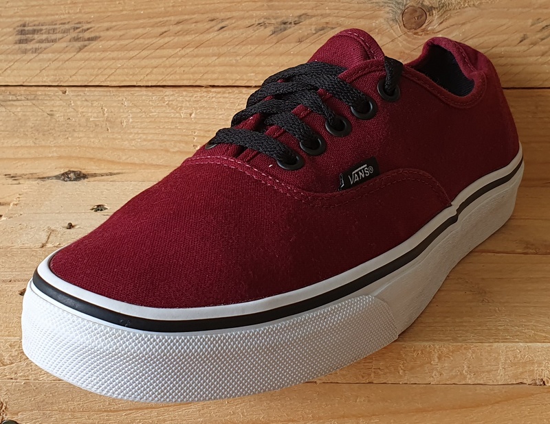 Vans Off The Wall Low Canvas Trainers UK9/US10/EU43 TC7H Burgundy/White/Gum