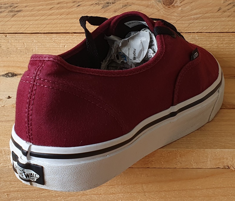 Vans Off The Wall Low Canvas Trainers UK9/US10/EU43 TC7H Burgundy/White/Gum