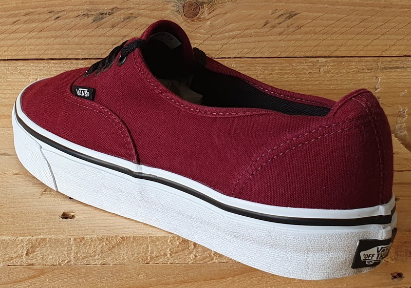 Vans Off The Wall Low Canvas Trainers UK9/US10/EU43 TC7H Burgundy/White/Gum