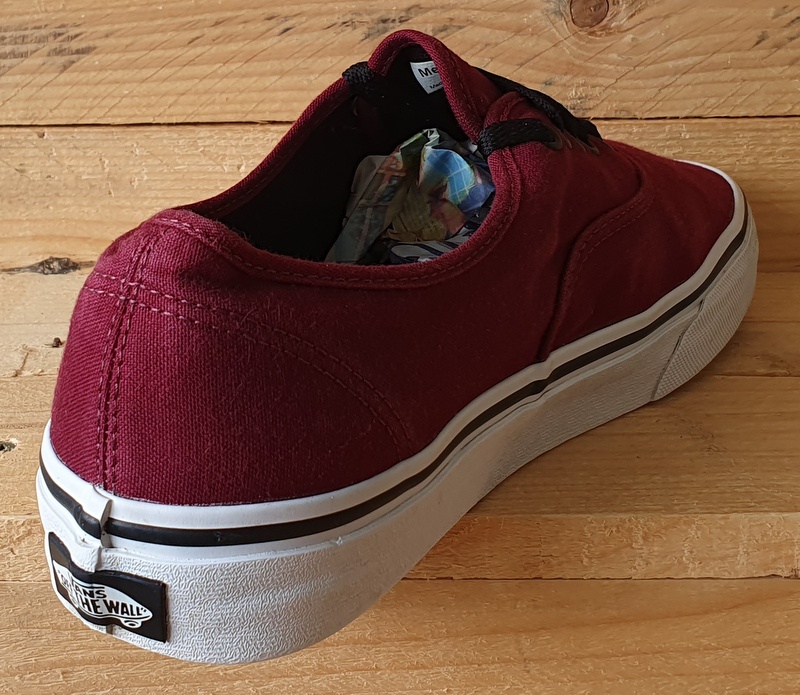 Vans Off The Wall Low Canvas Trainers UK9/US10/EU43 TC7H Burgundy/White/Gum