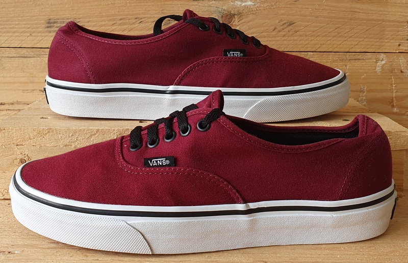 Vans Off The Wall Low Canvas Trainers UK9/US10/EU43 TC7H Burgundy/White/Gum