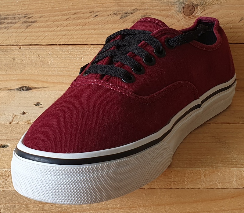 Vans Off The Wall Low Canvas Trainers UK9/US10/EU43 TC7H Burgundy/White/Gum