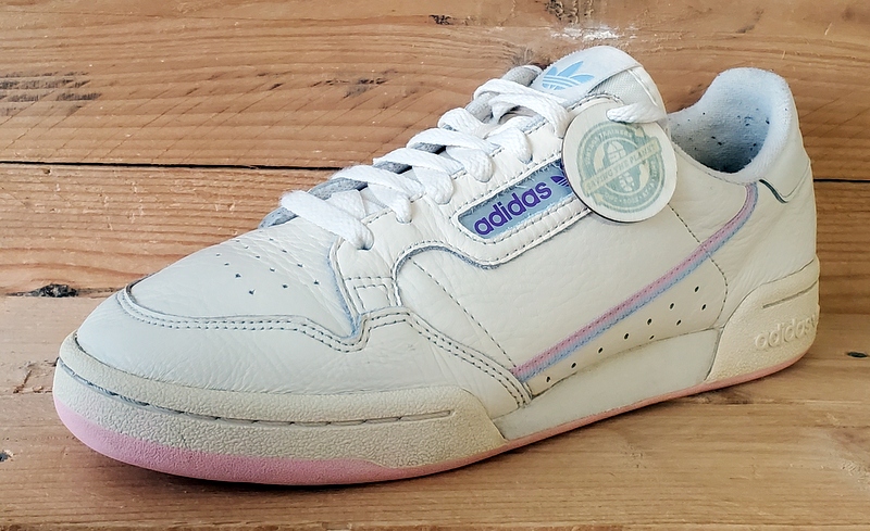 Adidas Continental 80 Low Leather Trainers UK6.5/US8/EU40 G27726 Ecru Tint