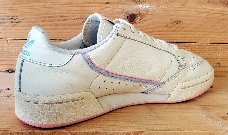 Adidas Continental 80 Low Leather Trainers UK6.5/US8/EU40 G27726 Ecru Tint